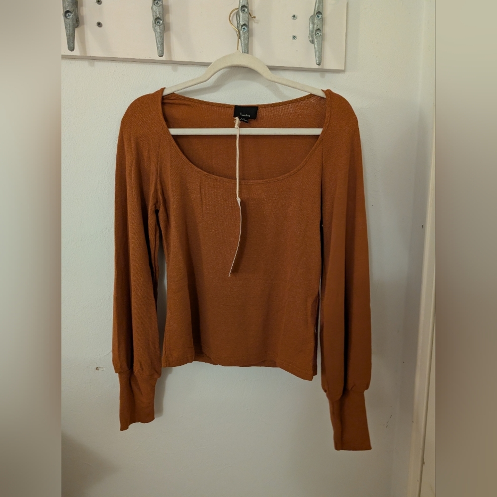 Lumiere Rust Long Sleeve Top